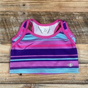 Build A Bear Workshop BABW Purple Stripes Top Sport Bra Plush OS Accessory Shirt